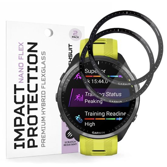 Techsuit Nano Flex, Garmin Forerunner 965, 2 τεμάχια, μαύρο