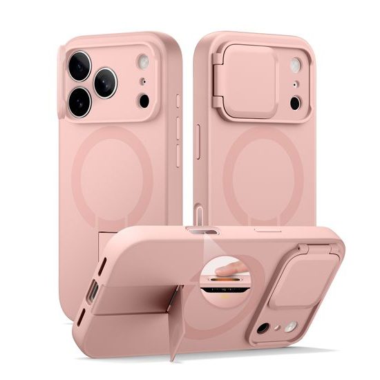 Suritch MagSafe Kickstand Camprotector θήκη iPhone 17 Pro Max, ροζ
