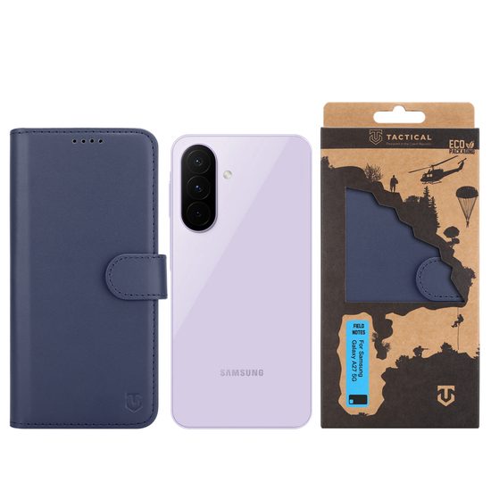 Samsung Galaxy A27 5G klappümbris – Tactical Field Notes – sinine