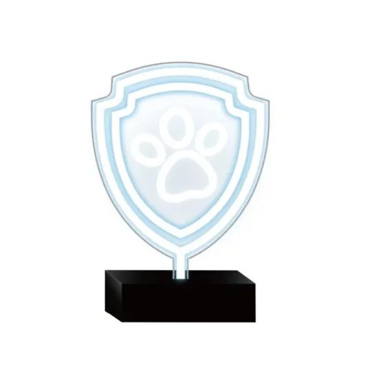 Neónová LED lampa na stojane Labková patrola - Labka