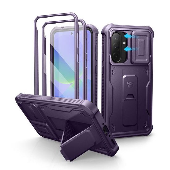 Dexnor 360 Kickstand Camprotector θήκη Samsung Galaxy A17, μωβ