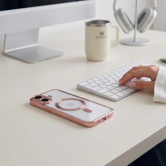 Tech-Protect MagFlex MagSafe Case für iPhone 17 - Magnetische Schutzhülle mit Kameraschutze - Roségold