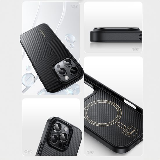 Benks Montage Magnetic Armor Pro Kevlar θήκη Metal Frame, iPhone 16, μαύρη