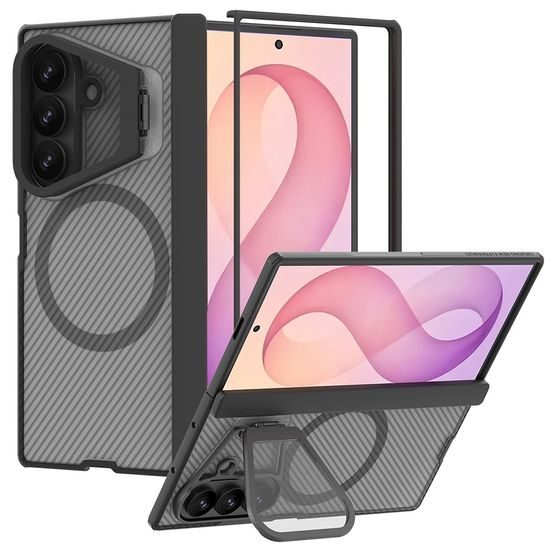 Samsung Galaxy Z Fold 8 Ultra ümbris – Nillkin CamShield Pro Magnetic – läbipaistev / must