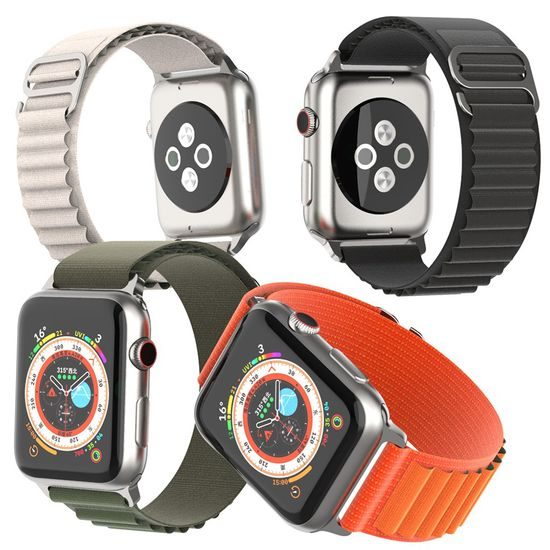 Techsuit Remienok na hodinky W037, Apple Watch 1 / 2 / 3 / 4 / 5 / 6 / 7 / 8 / SE / SE 2 / Ultra (42 / 44 / 45 / 49 mm), čierny