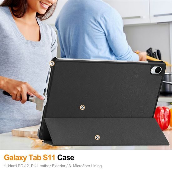 Techsuit FoldPro, Samsung Galaxy Tab S11, μαύρο