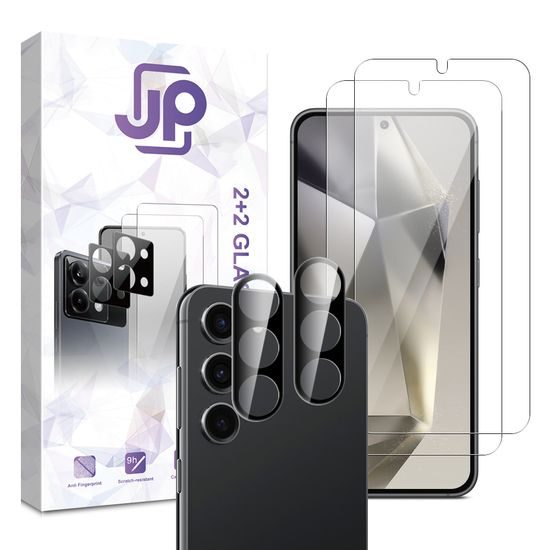 JP Combo pack, Súprava 2 tvrdených skiel a 2 sklíčok pre šošovku, Samsung Galaxy S24