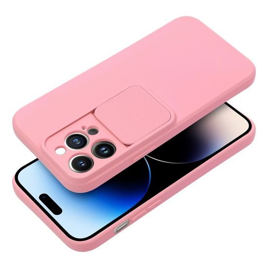 Slide obal, iPhone 15 Plus, růžový