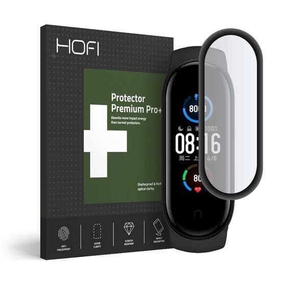 Hofi Pro+ Tvrdené sklo, Xiaomi Mi Band 5, čierné