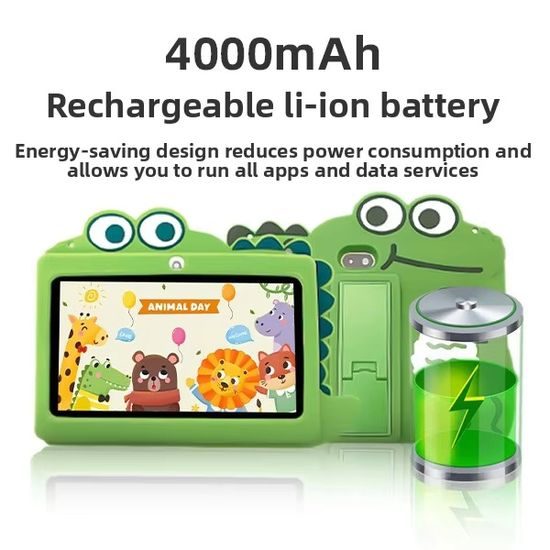 Παιδικό tablet 7" HD με Android, προστασία οφθαλμών και μπαταρία 4000 mAh, πράσινο