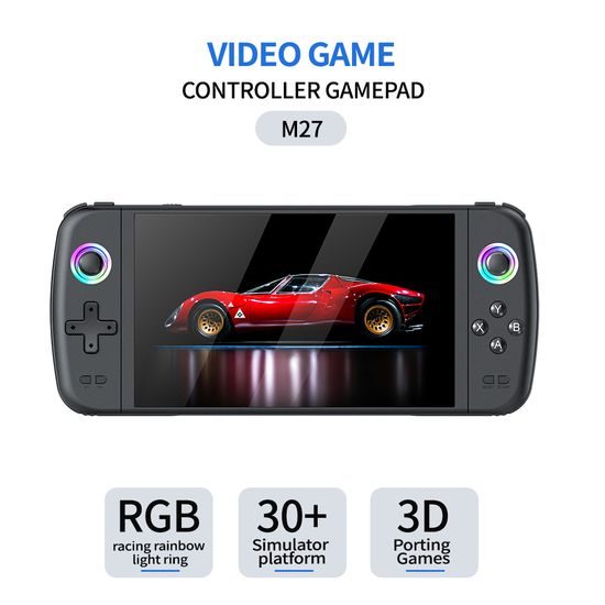 SJGAM M27 Premium φορητή κονσόλα gaming με οθόνη 7" HD IPS, μαύρη