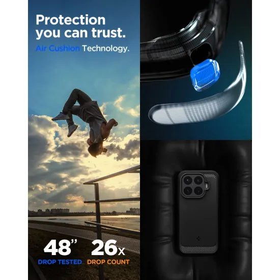 Xiaomi 17T Pro vāciņš – Spigen Rugged Armor melns