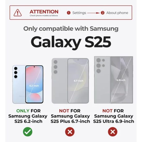 Dexnor 360 Kickstand Camprotector obal Samsung Galaxy S25, černý