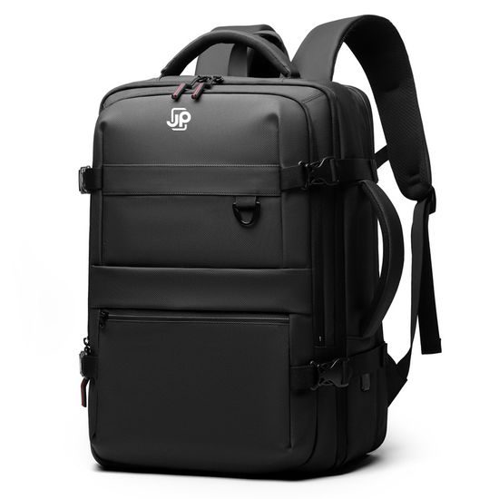 JP Rucksack B15 für Alltag und Freizeit - 48x33x20~25 cm - Schwarz