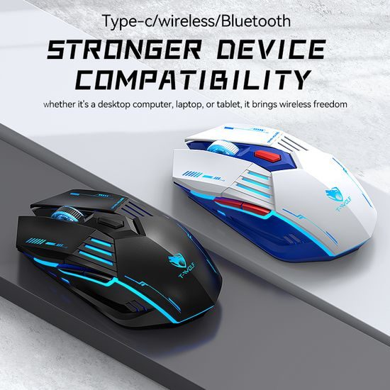 T-WOLF X7 Mouse Gaming Tri-Mode, nero