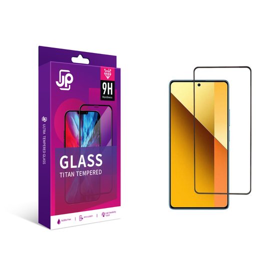 JP Titan εξαιρετικά ανθεκτικό σκληρυμένο γυαλί, Xiaomi Redmi Note 14 4G, μαύρο