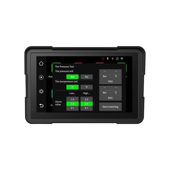 7" Motociklistički zaslon s bežičnim CarPlay i Android Auto, s GPS-om, TPMS-om i dvije kamere (1080P)