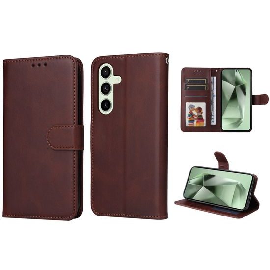 Magnet Case, Samsung Galaxy S24 FE, hnedý