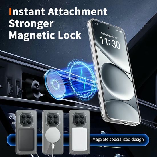 Magsafe Clear obal, Xiaomi Redmi Note 15 Pro 4G, průhledný