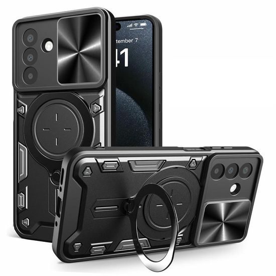 Θήκη Camshield Ring, Samsung Galaxy A17, μαύρη