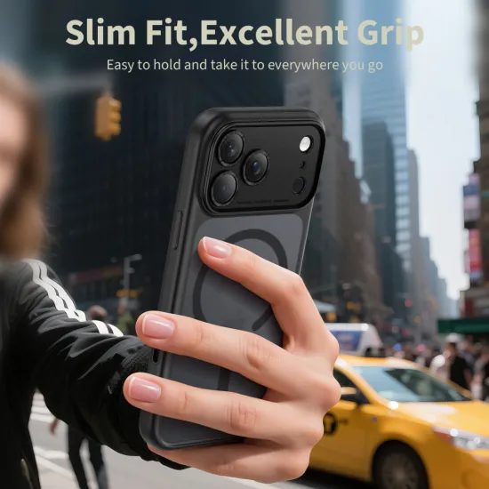 Tech-Protect MagPeak MagSafe CC, iPhone 17 Pro Max, μαύρο ματ