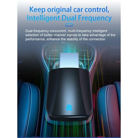 Ασύρματος Προσαρμογέας για CarPlay και Android Auto, Plug & Play, ABS, CA15