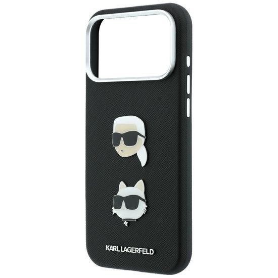 Karl Lagerfeld Saffiano with K&C Heads Pins and Logo ümbris iPhone 17 Pro / 18 Pro – must