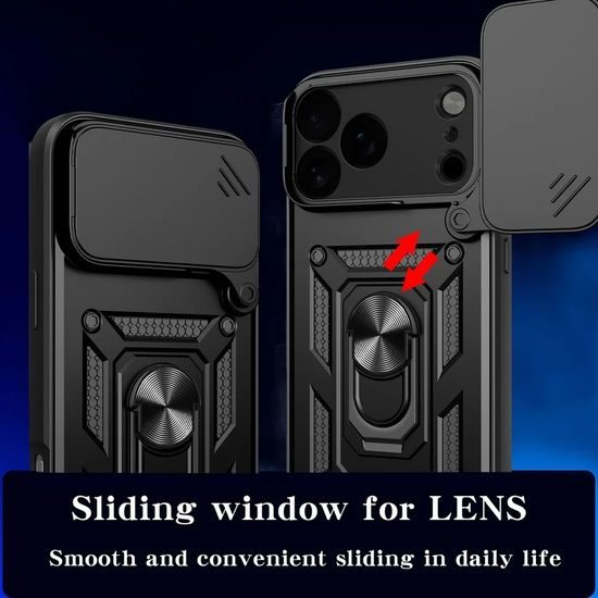 iPhone 17 Pro / 18 Pro aizsargvāciņš – Techsuit CamShield ar kameras aizsargu – zils