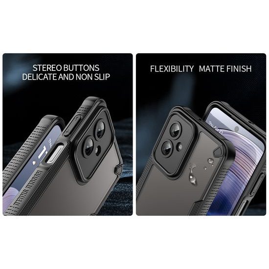 ArmorShield Hybrid Case, Motorola Moto G55, μαύρο