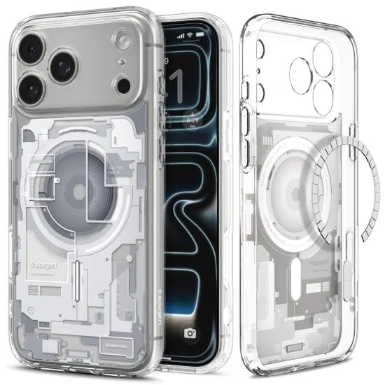 Spigen Ultra Hybrid Mag s MagSafe, iPhone 17 Pro / 18 Pro, zero one, biely