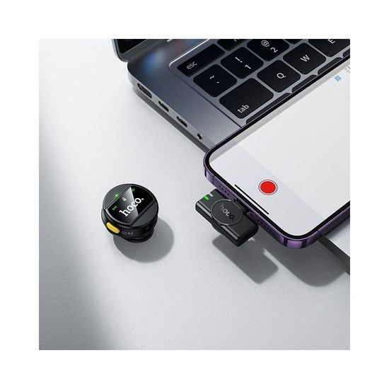 Hoco L21 Ασύρματο μικρόφωνο Lightning, μαύρο