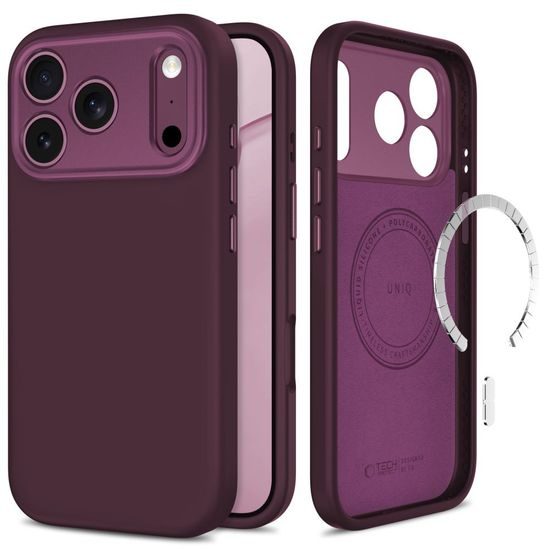 Tech-Protect Uniq MagSafe CC obal, iPhone 17 Pro / 18 Pro, vínový