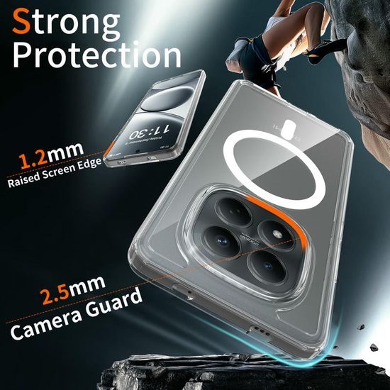 Magsafe Clear obal, Xiaomi Redmi Note 15 Pro 4G, průhledný