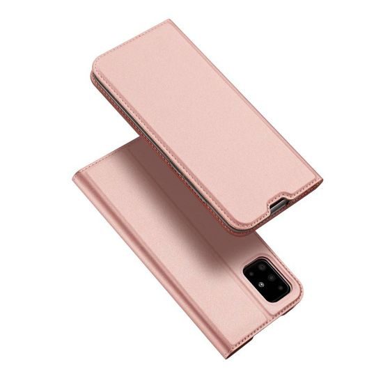 Dux Ducis Skin Leather case, könyv tok, Samsung Galaxy M51, rózsaszín
