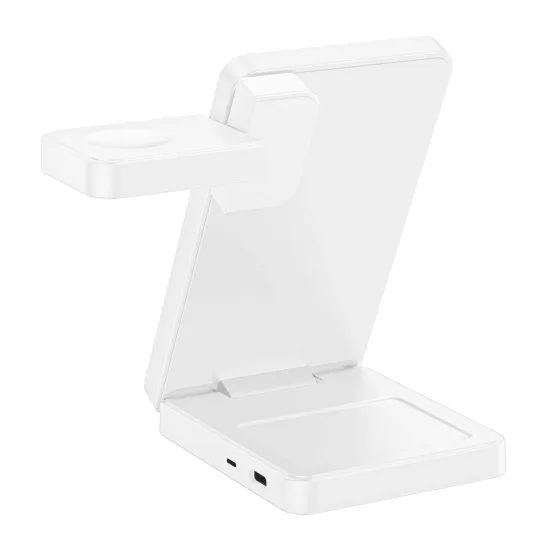 Tech-Protect A56 3v1 MagSafe bezdrôtová nabíjačka, 25 W, Qi2.2, biela