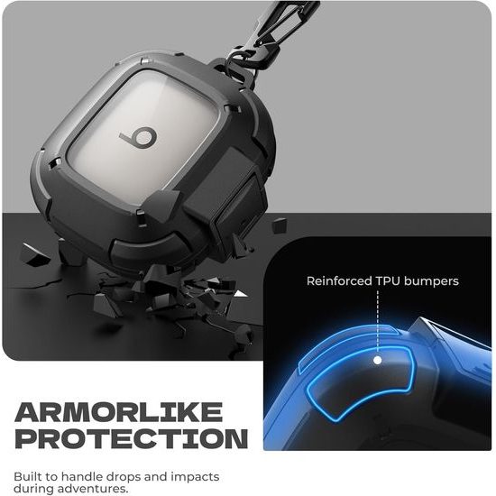 Ανθεκτική θήκη Dexnor, Beats Powerbeats Pro 2, μαύρη