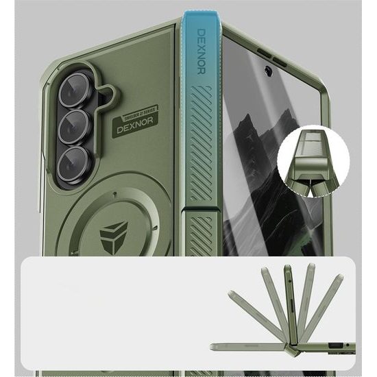 Θήκη Dexnor MagSafe Kickstand για Samsung Galaxy Z Fold 7, πράσινη