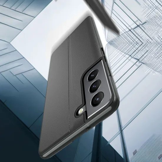 Eco Leather View Case, Samsung Galaxy S22 Plus, čierne