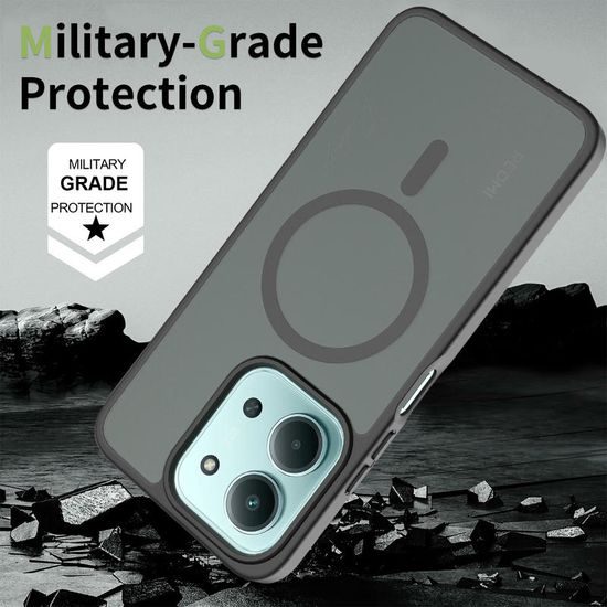 JP MagFit Colour MagSafe θήκη με μαγνήτη N52, Xiaomi Redmi 15C, μαύρη