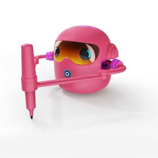 SmartArt Drawing Bot Διαδραστικό ρομπότ που διδάσκει τα παιδιά να ζωγραφίζουν και αναπτύσσει τη δημιουργικότητα, ροζ