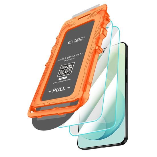 Samsung Galaxy S26 FE kaitseklaas – Tech-Protect Quick Set+ paigaldusraamiga karastatud klaas 2 tk – läbipaistev