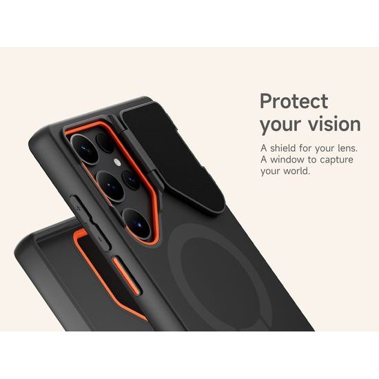 Samsung Galaxy S23 Ultra ümbris – Suritch MagSafe Kickstand Camprotector – must
