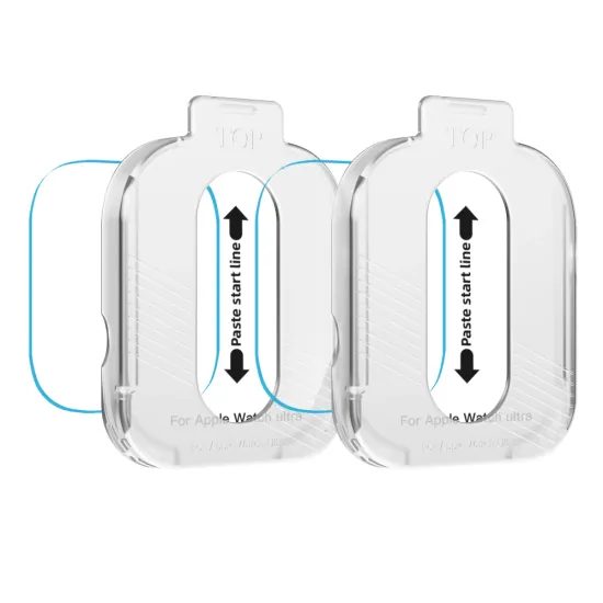 Tech-Protect Screenprotector - Gehard glas Easy Set+ - voor Apple Watch Ultra 1 / 2 / 3 (49 mm) - 2 stuks