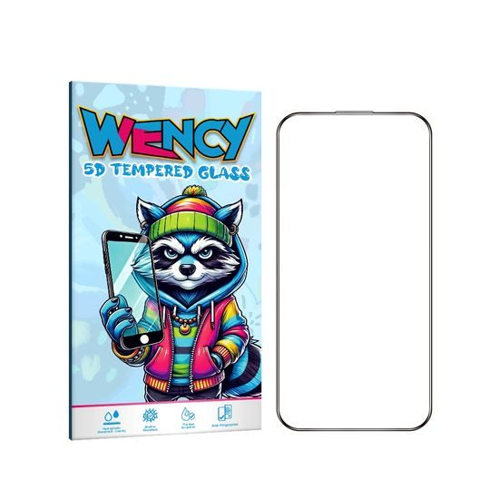 Wency 5D Προστατευτικό Γυαλί, Xiaomi Redmi Note 14 Pro Plus 5G, μαύρο
