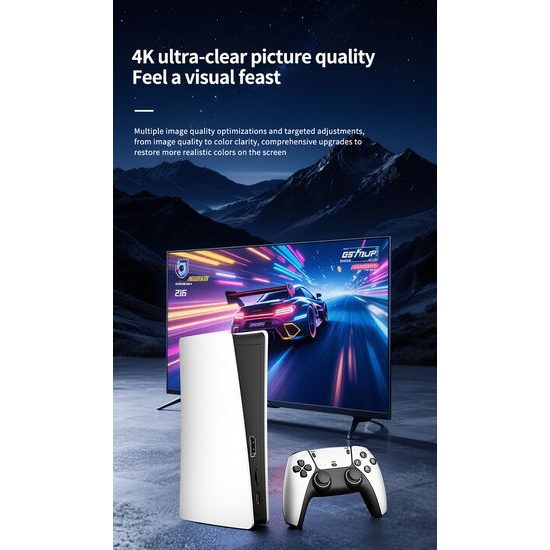 SJGAM Q10 SE Ρετρό Κονσόλα με δύο ασύρματα χειριστήρια, HDMI, Game Stick, 4K