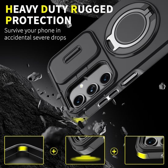 Camslide Stand etui, Samsung Galaxy S24 / S25, oranžen