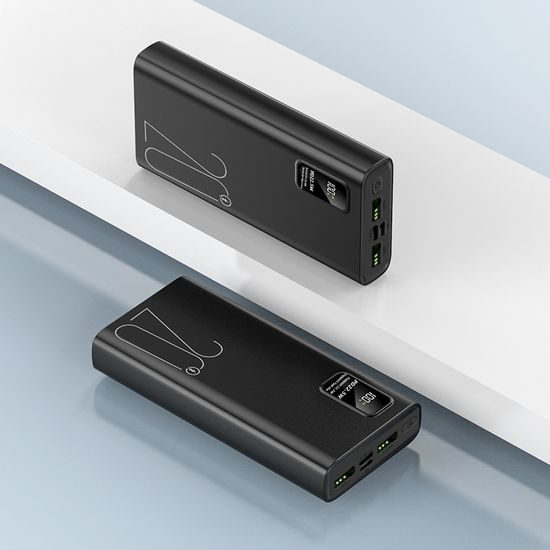 Powerbank 20000mAh mit PD 22,5W Schnellladung und QC3.0 - Schwarz