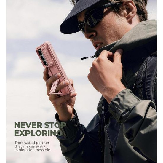 Custodia Dexnor 360 Kickstand Camprotector per Samsung Galaxy S26, rosa