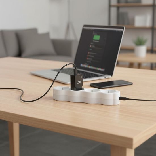 BlueStar Slim προσαρμογέας USB-C + USB-A, GaN, 25W, μαύρος