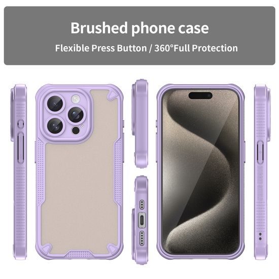 ArmorShield Hybrid Case, iPhone 15 Pro, μωβ